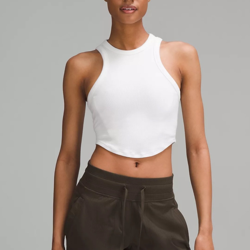 Lululemon Hold Tight Cropped Tank Top size 4 color white - used